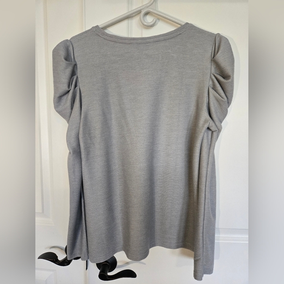 NWT Nine West Gray long sleeve top - Picture 5 of 5